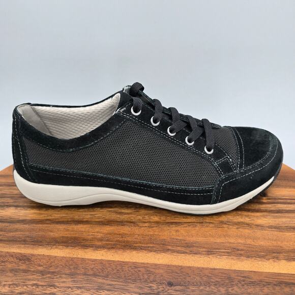 Dansko Shoes - Dansko Shoes Women's 8.5 39 Black Suede Leather Harmony Comfort Walking Sneakers